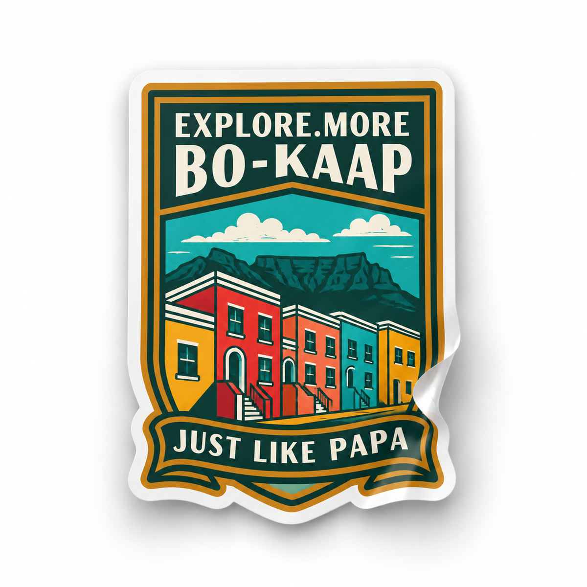 Just Like Papa Destination Sticker - Bo-Kaap