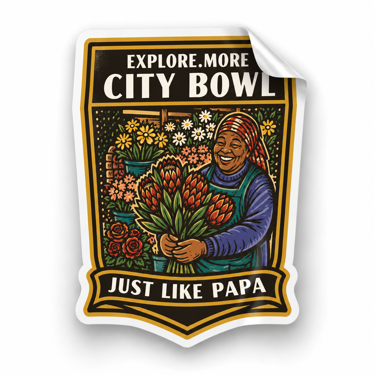 Just Like Papa Destination Sticker - City Bowl