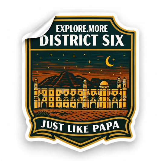 Just Like Papa  Destination Sticker - District Six