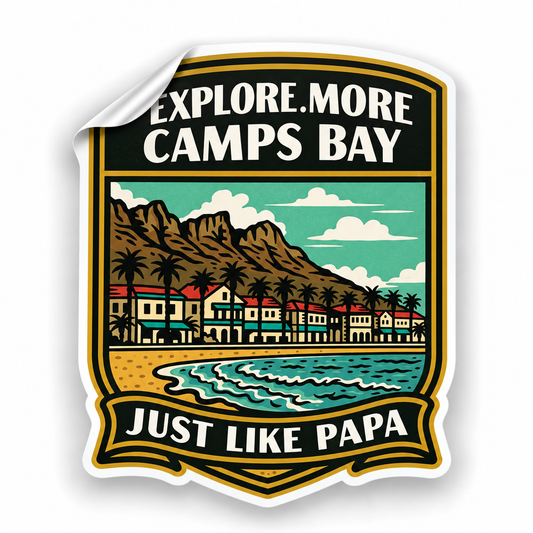 Just Like Papa  Destination Sticker - Camps Bay